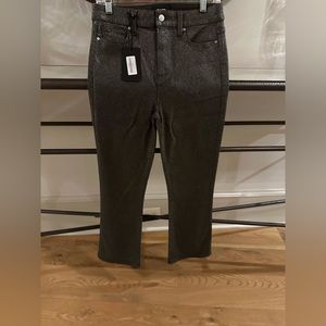 PAIGE Claudine Flare Sparkly Coated Jeans